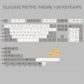 Retro Grey White 104+35 Cherry Profile Keycap Set Cherry MX PBT Dye-subbed for Mechanical Gaming Keyboard